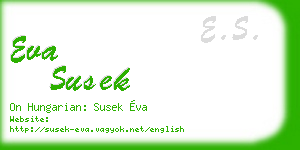 eva susek business card